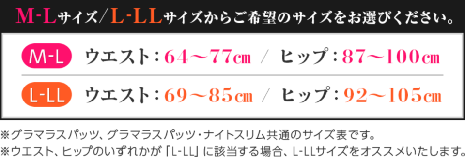 グラマラスパッツサイズ